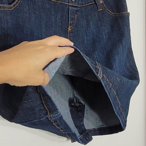 Thyme Maternity Blue Jean Cotton Blend Women's Stretch Denim Pencil Skirt Medium - Picture 4 of 15